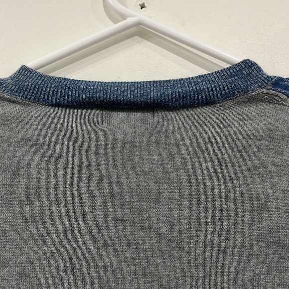 Paul Smith Jeans Cotton Crewneck in Heathered Grey Blue Details size Large - Picture 8 of 14